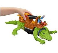 Imaginext Crocodile et capitaine crochet avec 2 projectiles inclus, jouet pour enfant de 3 à 8 ans, DHH63
