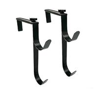 Crochet de piscine réglable à double crochet pour chapeaux de bouées de sauvetage pour tuyaux carrés de 2 à 11 cm en métal antirouille pour utilisation en extérieur Rail de clôture de jardin