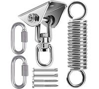 Crochet de Plafond Chaise Suspendue Ressort, Crochets de Suspension Hamac à Suspendre kit Acier Inoxydable 360° Rotation Fixation au Plafond jusqu'à 450Kg pour Yoga hamac Chaise Suspendue Sac de Boxe