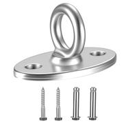 Crochet de Plafond Charge Lourde, M8 Pontet Inox, Platines à Œil Oeillet Inox, Plaque à Oeillets en Acier Inoxydable, Support de Plafond pour Hamac de Chaise Sac de Frappe Boxe Balançoire(500 kg)
