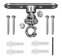 Crochet de plafond en acier inoxydable, capacité de charge de 680 kg, pivotant à 360 °, crochet de balançoire avec roulement pivotant souple, charge lourde, hamacs, pour fauteuil suspendu, yoga, sacs