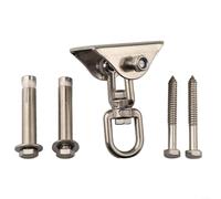 Crochet de plafond rotatif en acier inoxydable 304 pour chaise suspendue, balancelle, plaque de montage pivotante à 360 degrés avec capacité de charge de 450 kg, robuste et fixe