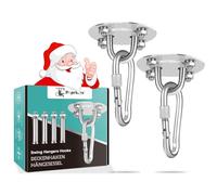 Crochet de Plafond, Support de Plafond de Sac de Frappe en Acier Inoxydable jusqu'à 400 kg, Crochet de Plafond Robuste pour hamac de Chaise Suspendue, Sac de Boxe, entraîneur de Fronde (2 pièces)