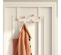 Crochet de porte robuste, 6/8/10 crochets, porte-manteau pour vêtements et serviettes, fixation murale sans perçage, idéal pour salle de bain, chambre et entrée, compatible avec les portes standard