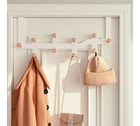 Crochet de porte robuste, 6/8/10 crochets, porte-manteau pour vêtements et serviettes, fixation murale sans perçage, idéal pour salle de bain, chambre et entrée, compatible avec les portes standard