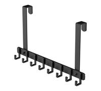 Crochet de porte robuste à placer au-dessus de la porte | Organisateur suspendu avec 8 crochets pour salle de bain, chambre à coucher, salon, serviettes, vêtements, peignoirs, chapeaux, clés, mon
