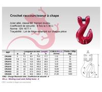 CROCHET DE RACCOURCISSEMENT ID MAT A CHAPE - CRU010