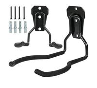 Crochet de rangement pour garage - Noir inoxydable - Crochet de rangement pour outils - Crochet de garage noir comme organisateur d'outils pour un rangement peu encombrant dans et le jardin