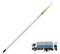 Crochet de récupération cargo de 1,5 m - Accessoire télescopique robuste en acier inoxydable - Outil de préhension extensible résistant à la rouille pour camions, accessoires de camion