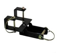 Crochet de remorquage avec goupille de traction amovible - 16,2 x 11,35 cm - Support en acier carbone robuste pour poubelles à roulettes, remorques de pelouse et de jardin, camions à benne basculante