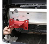 Crochet de remorquage en alliage d'aluminium robuste pour remorque - Compatible avec LR Defender 90 110 2020-2022 - Kit pour accessoires de remorquage (1 pièce, Rouge)