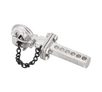 Crochet de remorque en métal RC, pièces de Rechange Robustes et durables pour Traxxas TRX4 TRX6 SCX10 1/10 RC Crawler Argent Or en Option 57mm 1 pièce (Argent)