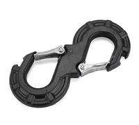 Crochet De Remorque Pour Véhicule Tout-terrain Manille De Treuil Crochet En U En Forme S Sauvetage Équipement Cache-œillets remorquage voiture(Noir)