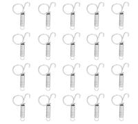 Crochet de Ressort de Cage de Lapin 20pcs Hook de Verrouillage de Ressort métallique de pour Fixer Les Portes de Cage de Compagnie de Lapin Accessoires de Cage (Grand Crochet)