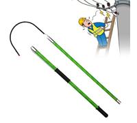 Crochet de sauvetage électrique isolé à usageprofessionnel 2mGreen-1pack | Perche de sauvetage haute tension avec poignée antidérapante, charge admissible de 100 kg (220 lb)