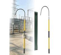 Crochet de sauvetage électrique, poteau de sauvetage isolé haute tension, dispositif d'outil de sécurité portable, tige de sauvetage amovible for les travaux électriques(Yellow,200cm/78in)