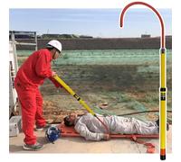 Crochet de Sauvetage électrique pour Pompiers, Crochets de Sauvetage isolés Haute Tension 10 kV/110 kV/220 KV et Tige rétractable en Fibre de Verre avec Ouverture de 18 Pouces (L