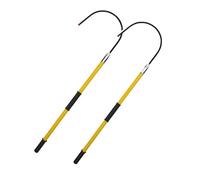 crochet de sauvetage isolé 2 perches télescopiques de sauvetage avec crochet pour le corps, perches isolantes anti-électrocution de 39,4/59/78,7/118 pouces, outil de sécurité(Yellow,200cm/78.7'')