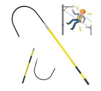 Crochet de sauvetage isolé anti-électrocution haute tension avec perche/tige/bâton de traction de sécurité électrique non conducteur for sauver des vies(Yellow,1m/3.3ft)