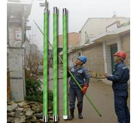 Crochet de sauvetage isolé Crochet de sauvetage isolé haute tension, perche de réparation d'urgence for la prévention des chocs électriques(220kV 5-Sections 10m/32.8ft)