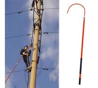 Crochet de Sauvetage isolé Haute Tension pour réparateur de Circuits, électricien, Pompier, Crochet de sécurité électrique en Fibre de Verre de 5 à 6 Pieds pour écoles, centrales é