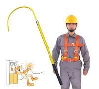 Crochet de sauvetage isolé haute tension pour sécurité électrique, ouverture de 41,9 cm, capacité de charge 100 kg, crochet de sauvetage portable avec tige (jaune, 10 kV -