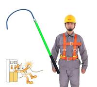 Crochet de sauvetage isolé haute tension pour sécurité électrique, ouverture de 41,9 cm, capacité de charge 100 kg, crochet de sauvetage portable avec poteau (vert, 110 kV
