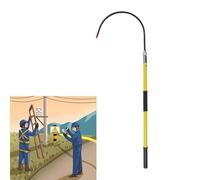 Crochet de sauvetage isolé, poteau de sécurité en fibre de verre haute tension pour pompiers, électriciens et utilisation industrielle