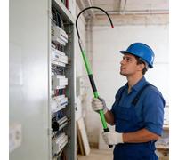 Crochet de Sauvetage Isolée Crochet de Sauvetage Isolé Haute Tension Professionnel, Perche de Sauvetage avec Crochet de Corps, Perche de Sauvetage pour Pompiers et Électriciens(Green,1m/3.3ft)