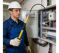 Crochet de Sauvetage Isolée Crochet de Sauvetage Isolé Haute Tension Professionnel, Perche de Sauvetage avec Crochet de Corps, Perche de Sauvetage pour Pompiers et Électriciens(Yellow,1m/3.3ft)