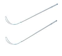 Crochet de sauvetage portable - Tige télescopique en aluminium for nageurs en train de se noyer - Équipement de piscine indispensable(2Packx23ft)