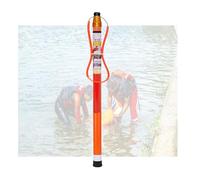 Crochet de sauvetage réglable pour les victimes de la noyade - Perche de sauvetage pour piscine - Lumineux et réfléchissant - Jaune - L : 4,5 m - 1,2 à 6,5 m