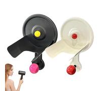 Crochet de sèche-cheveux sans perceuse, support de sèche-cheveux mural - 2 x organisateur de sèche-cheveux de salle de bain sans perçage - Porte-objets auto-adhésif pour sèche-cheveux de bain