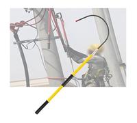 Crochet de secours isolé robuste pour la sécurité électrique, pôle de fibre de verre amovible portable avec capacité de charge de 220 Lb, idéal pour les opérations de lutte contre les incendies et d'i