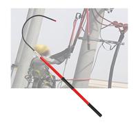 Crochet de sécurité d'urgence haute tension, bâton de traction portable de 1/1,5/2/3 mètres, for les sous-stations des usines de protection contre l'incendie(Red,1 meter)