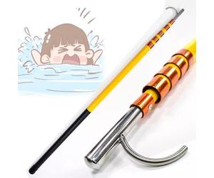 Crochet de Sécurité Secours pour Piscine Crochet de sécurité pour piscine de 4 m, 5 m, 6 m de long avec perche extensible - Crochet de sauvetage d'urgence léger pour les nageurs qui se noient - Poteau