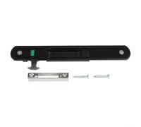 Crochet de serrure de porte coulissante en alliage de zinc invisible pour loquet de sécurité intégré avec clé pour la maison, le bureau, un seul côté, double face, type 90, noir, blanc, beige (noir)
