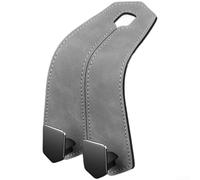 Crochet de siège de voiture en daim avec deux crochets, organiseur de dossier en alliage de zinc et support de téléphone, cintre à mémoire de forme pour appuie-tête pour accessoires de rangement