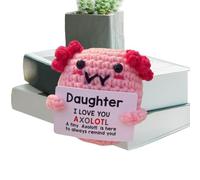 Crochet de soutien émotionnel - Crochet positif | Décoration de soutien motivante | amusante avec carte, ornements en tricot pour encourager vos collègues de travail