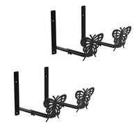 Crochet de support de fleurs élégant en forme de papillon pour balcon, support de plantes, réglable et robuste, en acier au carbone, ensemble de jardin