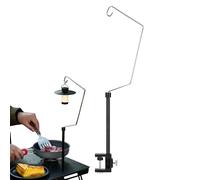 Crochet de support de lampe portable - Poteau d'éclairage de bureau ultra léger, cintre en d'aluminium s'adapte parfaitement à l'ouverture de la table | Outil de lanterne extérieure à fonction