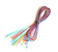 Crochet de tapis en plastique, ensemble de crochets tunisiens afghans en plastique ABS 12Pcs, avec aiguilles à tricoter pour tapis de tapis de câble, tube de crochets tunisiens avec câble en plastique