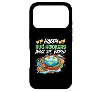 Crochet de Tapis : Happy Rug Hookers Wool The World Coque pour iPhone 17 Pro