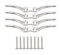 Crochet de taquet de corde en acier inoxydable, 4 pièces, résistant à la Corrosion, mât de drapeau Durable, colonne de bateau, crampons fixes (Longueur totale 150MM)