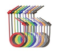 Crochet de test électrique multicolore - Câble électronique à haute conductivité en cuivre et clip double face