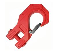 Crochet De Treuil Robuste Avec Languette Et Crochet De Remorque Force De Rupture 20 T Cache-œillets remorquage voiture(ROUGE)