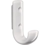Crochet de vestiaire 477.90.060 simple A.48mm PA blanc pur 99 H.75mm HEWI