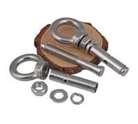 Crochet de vis d'expansion en acier inoxydable 304, boulon à œil, boucle de boulon d'expansion, crochet pivotant M6 M8 M10-M20 1 pièces(100mm,M10)