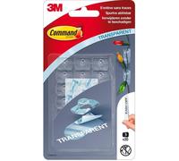 Crochet déco clip - 3M - Transparent - Plastique - Lot de 24 languettes