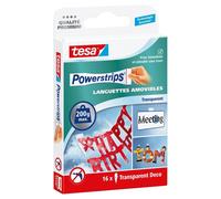 Crochet Deco Tesa POWERSTRIPS transparent x 16